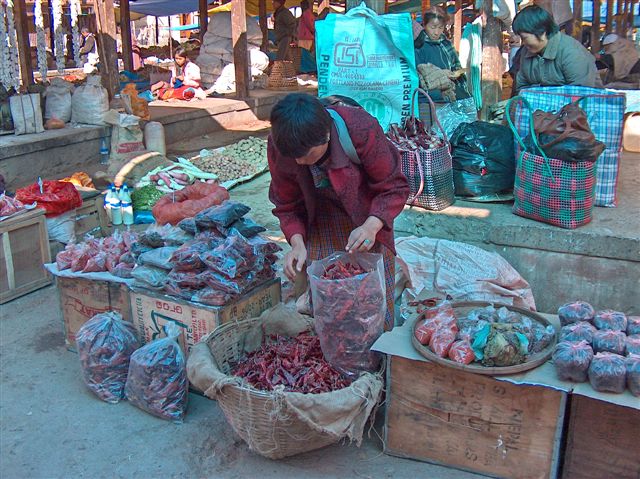 Groentemarkt in Thimpu
