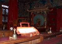 binnen in klooster Boudhanath