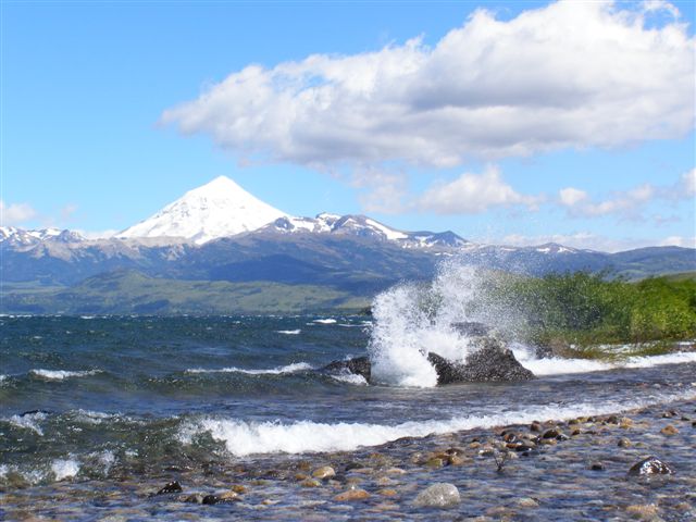 Lanin Volcano and Lake Huechulafquen Argentina