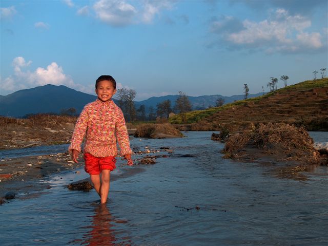 op weg naar Changu Narayan