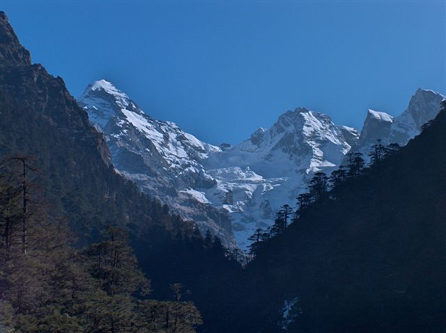 Himalaya pieken in Noord Sikkim