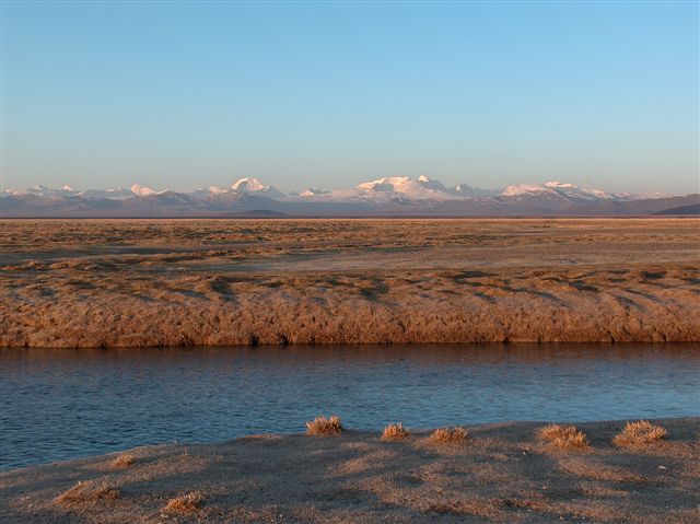 Light of sunrise on the Himalaya in Western Tibet