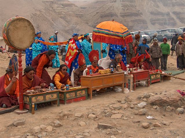 Lama from Tibet  Shiva devotees Bhutan Sagadawa festival